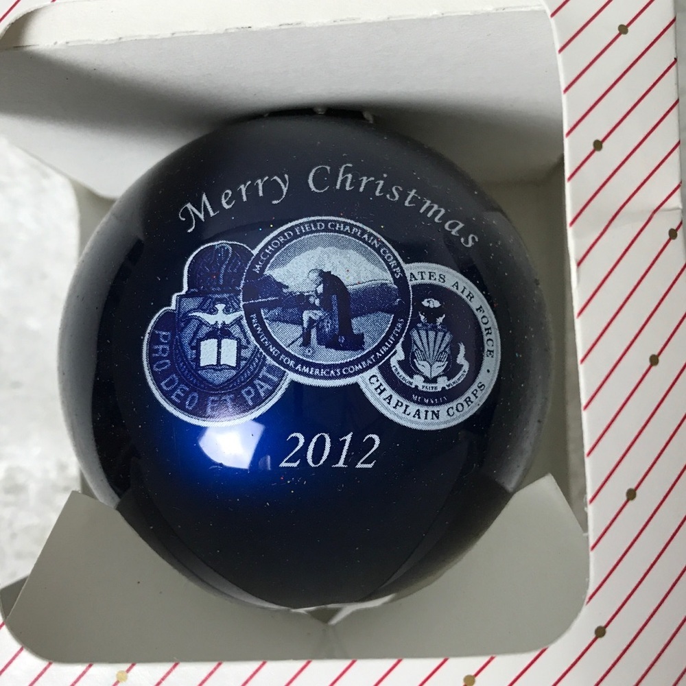 Holiday Greeting‎ 2012 Blue Ornament Military USAF - Picture 2 of 5